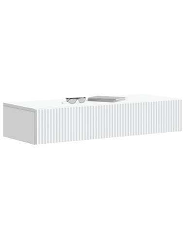 Tavolino da Parete Laterale Bianco 87,5 x 34,5 x 17 cm