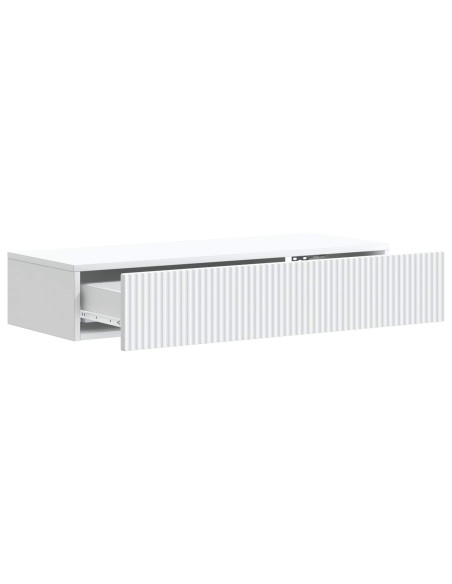 Tavolino da Parete Laterale Bianco 87,5 x 34,5 x 17 cm