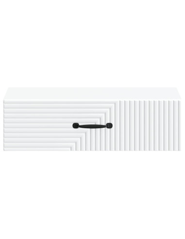 Tavolino da Parete Laterale Bianco 59 x 34,5 x 17 cm