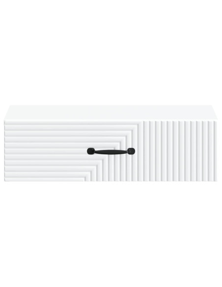 Tavolino da Parete Laterale Bianco 59 x 34,5 x 17 cm