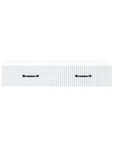 Tavolino da Parete Laterale Bianco 87,5 x 34,5 x 17 cm