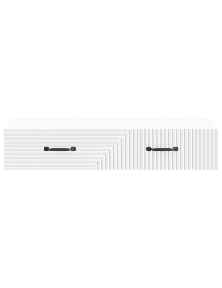 Tavolino da Parete Laterale Bianco 87,5 x 34,5 x 17 cm