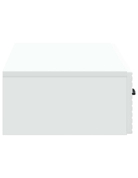 Tavolino da Parete Laterale Bianco 87,5 x 34,5 x 17 cm