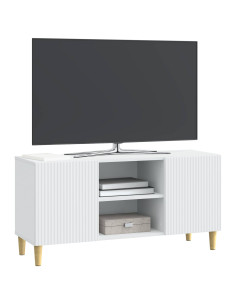 Mobile TV Bianco 102 x 34,5 x 50 cm Legno ingegnerizzato 2