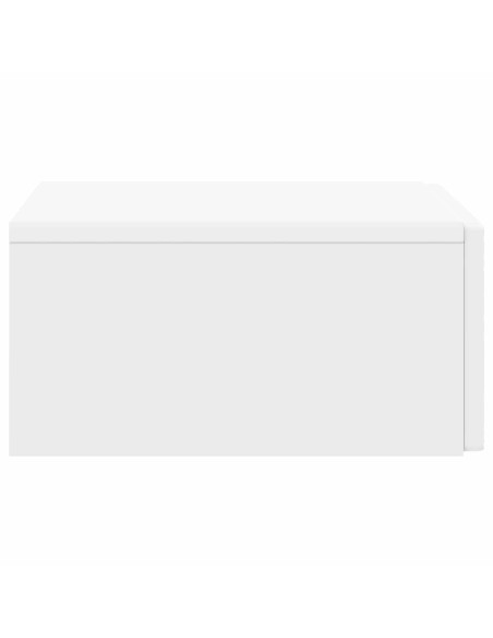 Tavolino da Parete Laterale Bianco 59 x 34,5 x 17 cm