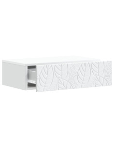 Tavolino da Parete Laterale Bianco 87,5 x 34,5 x 17 cm 2