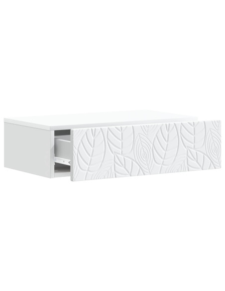 Tavolino da Parete Laterale Bianco 87,5 x 34,5 x 17 cm