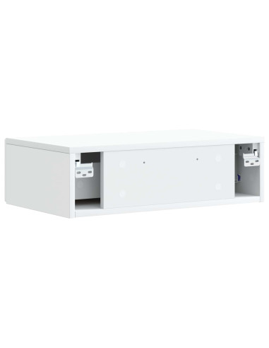 Tavolino da Parete Laterale Bianco 87,5 x 34,5 x 17 cm
