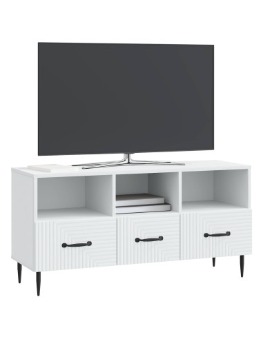 Mobile TV Bianco 102 x 34,5 x 50 cm Legno ingegnerizzato