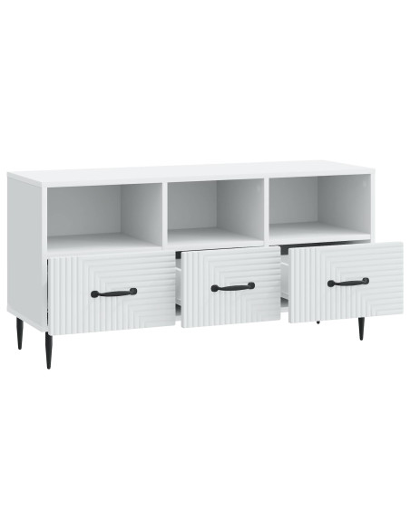 Mobile TV Bianco 102 x 34,5 x 50 cm Legno ingegnerizzato