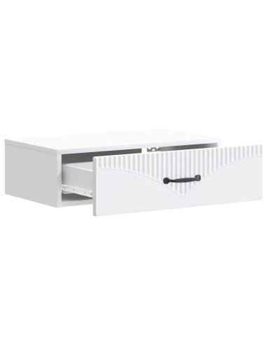 Tavolino da Parete Laterale Bianco 59 x 34,5 x 17 cm