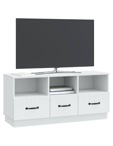 Mobile TV Bianco 102 x 34,5 x 47 cm Legno ingegnerizzato