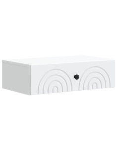 Tavolino da Parete Laterale Bianco 59 x 34,5 x 17 cm