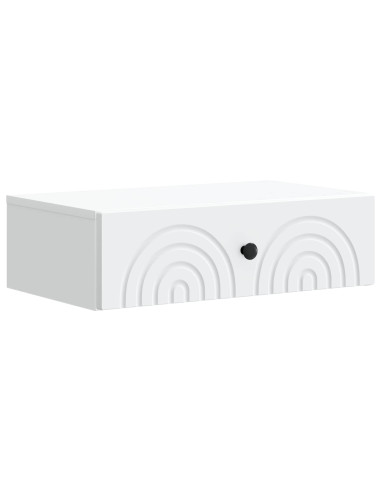 Tavolino da Parete Laterale Bianco 59 x 34,5 x 17 cm