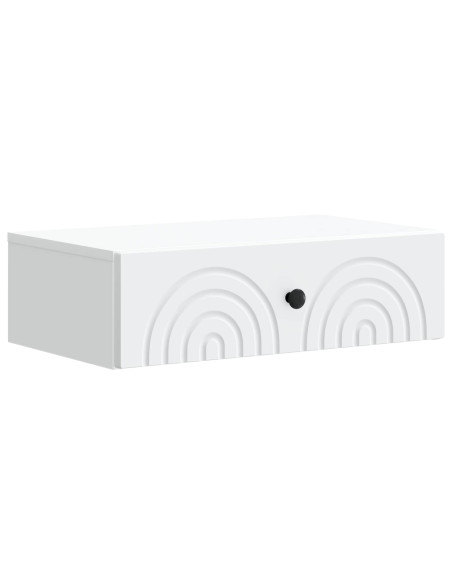 Tavolino da Parete Laterale Bianco 59 x 34,5 x 17 cm