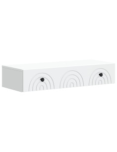 Tavolino da Parete Laterale Bianco 87,5 x 34,5 x 17 cm