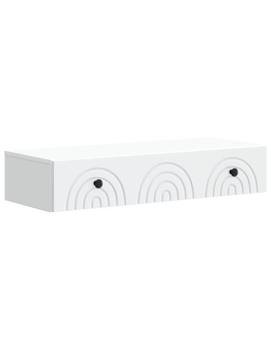 Tavolino da Parete Laterale Bianco 87,5 x 34,5 x 17 cm