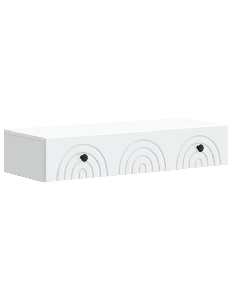 Tavolino da Parete Laterale Bianco 87,5 x 34,5 x 17 cm