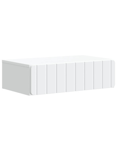 Tavolino da Parete Laterale Bianco 59 x 34,5 x 17 cm