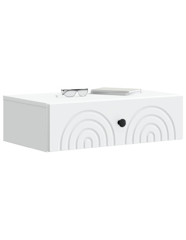 Tavolino da Parete Laterale Bianco 59 x 34,5 x 17 cm
