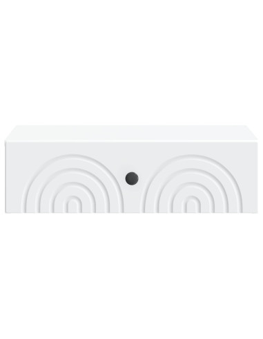 Tavolino da Parete Laterale Bianco 59 x 34,5 x 17 cm