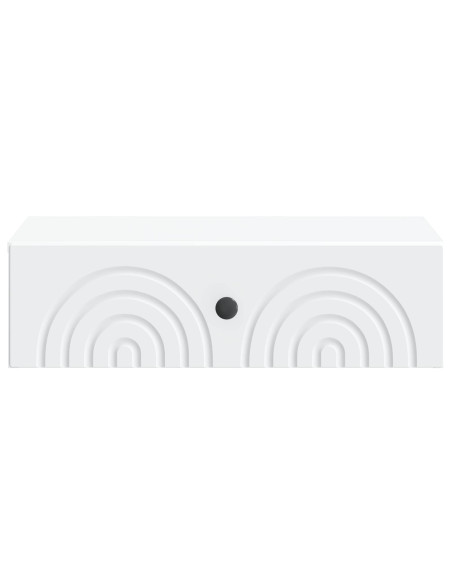 Tavolino da Parete Laterale Bianco 59 x 34,5 x 17 cm