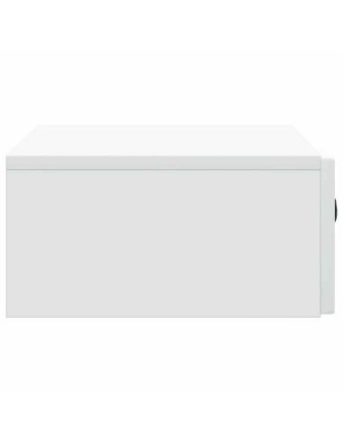Tavolino da Parete Laterale Bianco 59 x 34,5 x 17 cm
