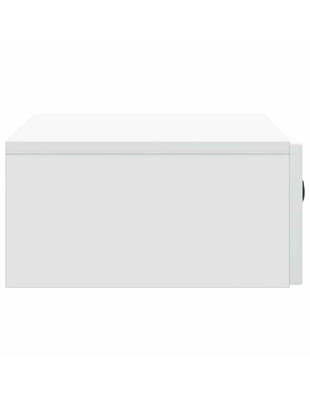 Tavolino da Parete Laterale Bianco 59 x 34,5 x 17 cm