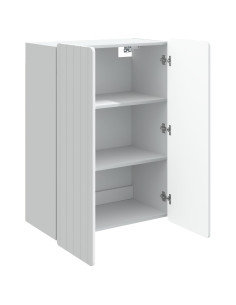 Mobiletto a muro Bianco 66 x 34,5 x 92 cm Legno ingegnerizzato 2