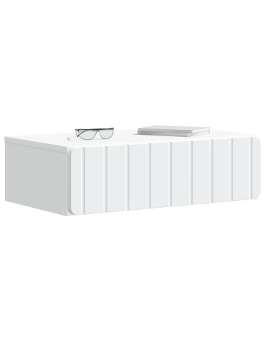 Tavolino da Parete Laterale Bianco 59 x 34,5 x 17 cm