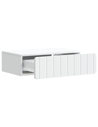 Tavolino da Parete Laterale Bianco 59 x 34,5 x 17 cm