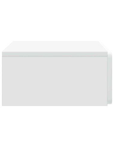 Tavolino da Parete Laterale Bianco 59 x 34,5 x 17 cm