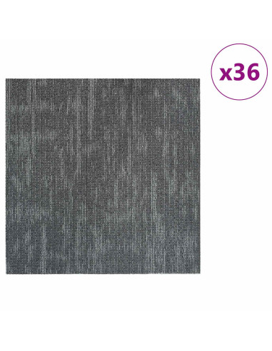 Piastrella per Tappeto Grigio Cemento 50 x 50 cm 36 pcs