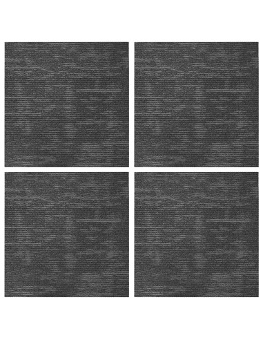 Piastrella per Tappeto Grigio Carbone 50 x 50 cm 4 pcs