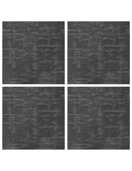 Piastrella per Tappeto Grigio Carbone 50 x 50 cm 4 pcs