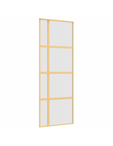 Porta Scorrevole Dorata 76x205 Vetro Smerigliato ESG Alluminio
