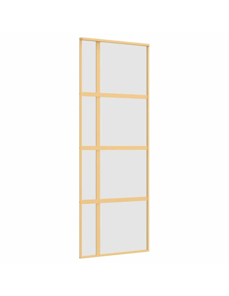 Porta Scorrevole Dorata 76x205 Vetro Smerigliato ESG Alluminio