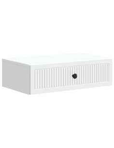 Tavolino da Parete Laterale Bianco 59 x 34,5 x 17 cm