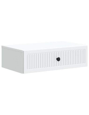Tavolino da Parete Laterale Bianco 59 x 34,5 x 17 cm