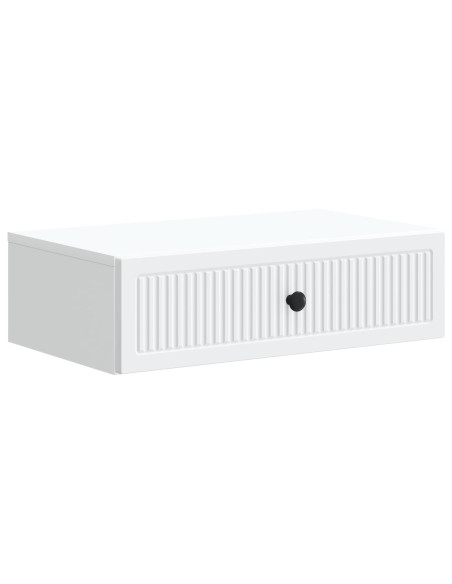Tavolino da Parete Laterale Bianco 59 x 34,5 x 17 cm