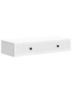 Tavolino da Parete Laterale Bianco 87,5 x 34,5 x 17 cm