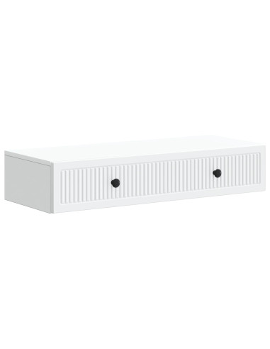 Tavolino da Parete Laterale Bianco 87,5 x 34,5 x 17 cm