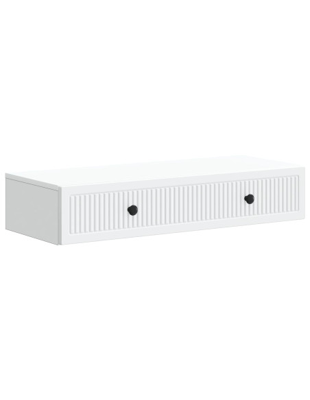 Tavolino da Parete Laterale Bianco 87,5 x 34,5 x 17 cm