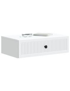 Tavolino da Parete Laterale Bianco 59 x 34,5 x 17 cm 2
