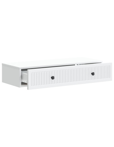 Tavolino da Parete Laterale Bianco 87,5 x 34,5 x 17 cm