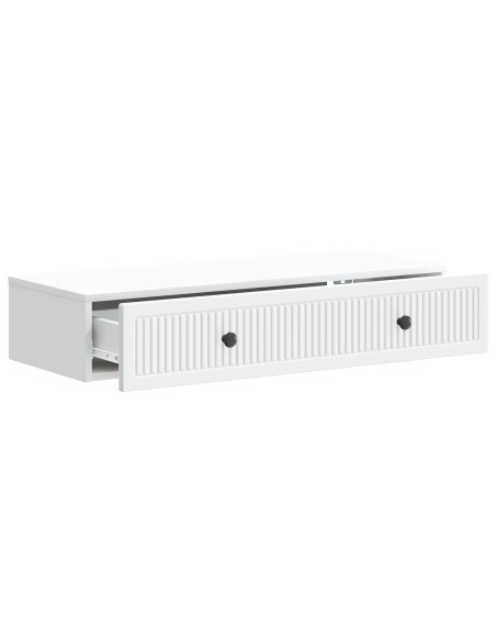 Tavolino da Parete Laterale Bianco 87,5 x 34,5 x 17 cm