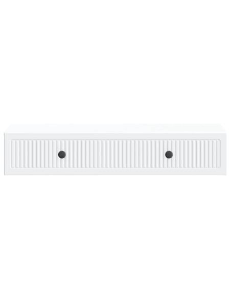 Tavolino da Parete Laterale Bianco 87,5 x 34,5 x 17 cm