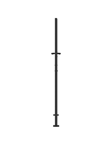 Cancello da giardino con blocco Nero 110 x 205 cm
