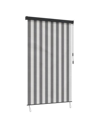 Tenda a rullo Antracite e Bianco 180 x 250 cm