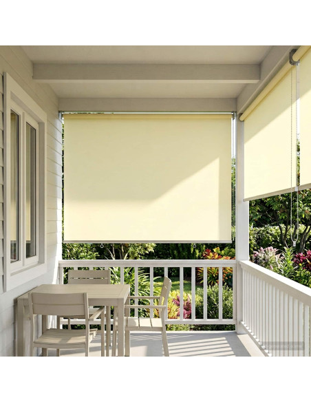 Voletta a rullo con protezione UV Crema 120 x 140 cm Poliestere